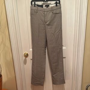 Banana Republic NWT brown black and cream Checkered Pant